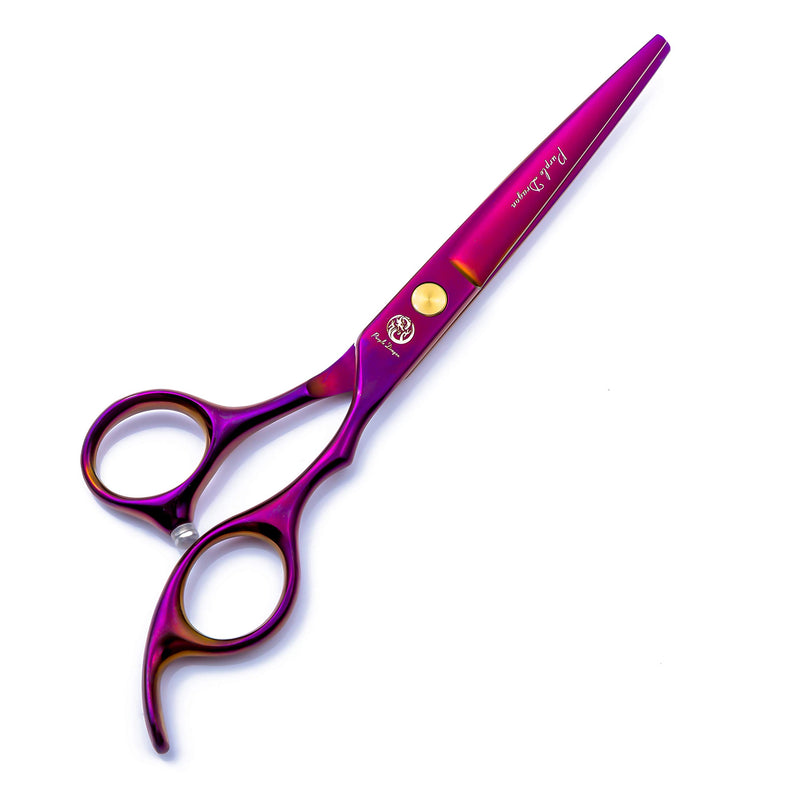 [Australia] - 6.0 inch Purple Hair Cutting Scissors Set with Razor, Leather Scissors Case, Barber Hair Cutting Shears Hair Thinning/Texturizing Shears for Professional Hairdresser or Home Use Set12 