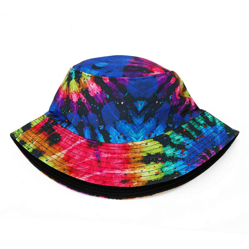 [Australia] - MengPa Unisex Bucket Hat Summer Travel Sun Fisherman Hats Reversible Tie-dye-a 