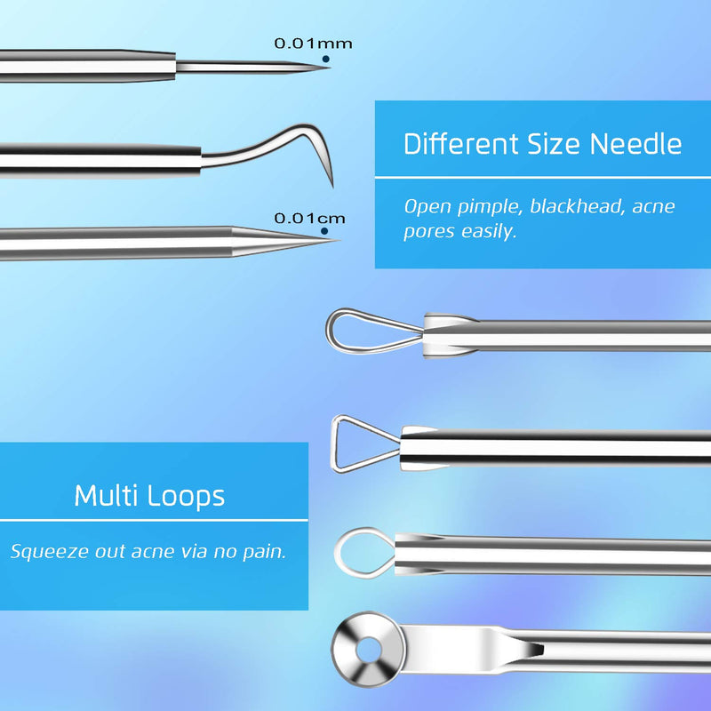 [Australia] - Premium Blackhead Remover, Comedone Blemish Acne Extractor,Popping Pimple Popper Whitehead Removal, Precision Tweezers, Zit Removing, Milia Remove 