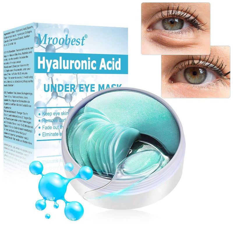 [Australia] - Under Eye Patches, Eye Mask for Dark Circles, Collagen Eye Mask, Eye Treatment Mask, Hyaluronic Acid Moisturizing Eye Mask, For Puffy Eyes, Dark Circles, Eye Bags, Improve Lines and Wrinkle - 60Pcs 60 Count (Pack of 1) 