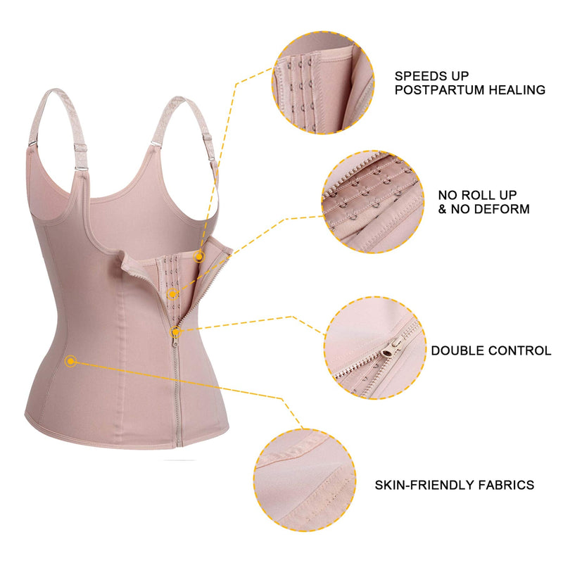 [Australia] - Maternity Support Belt Postpartum Waist Trainer Shapewear Recovery Waist Cincher Beige Small (Pack of 1) 