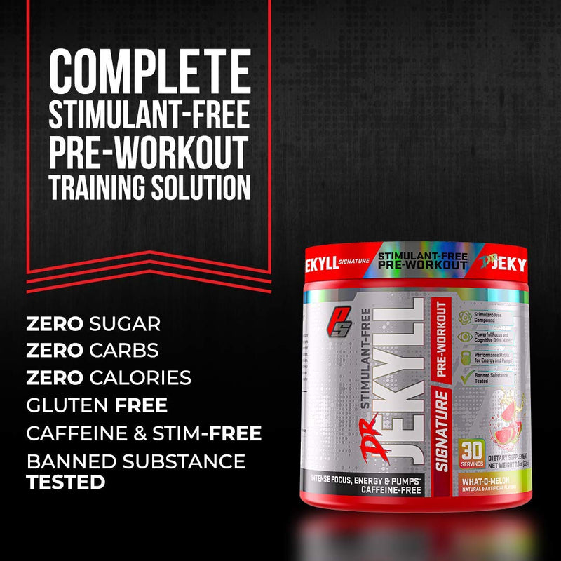 [Australia] - ProSupps Dr. Jekyll Signature Pre-Workout Powder, Stimulant & Caffeine Free, Intense Focus, Energy & Pumps, (30 Servings, Blueberry Lemonade) 