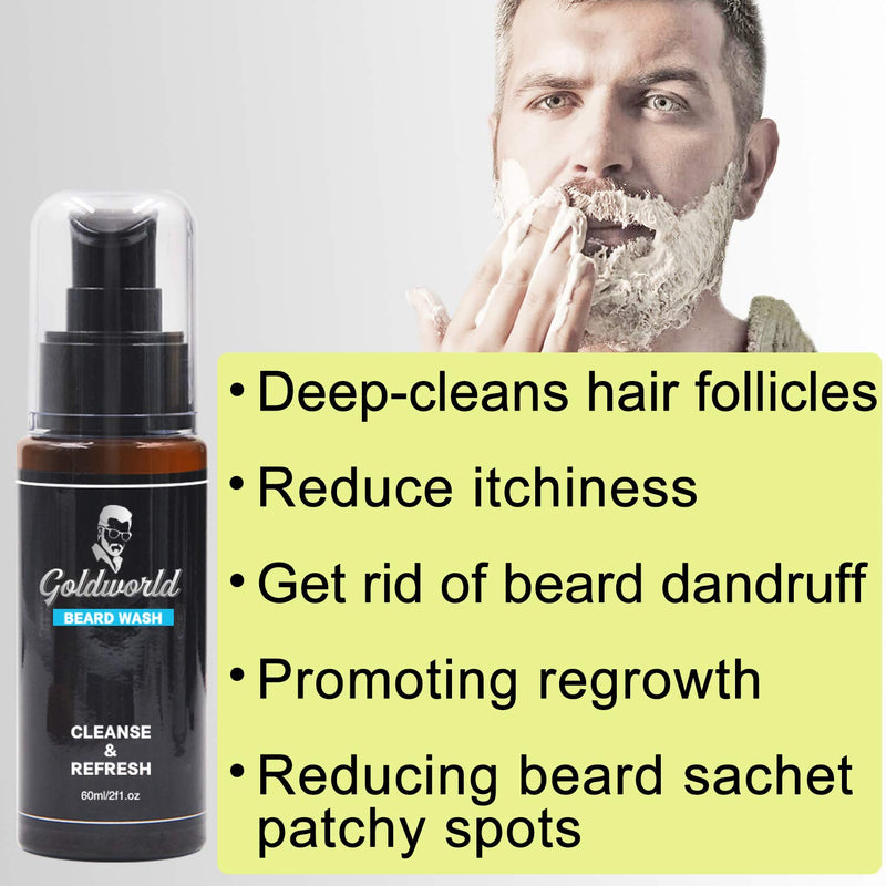 [Australia] - Beard Kit,Beard Growth Kit,Beard Grooming Kit w/Beard Mustache Wax,Beard Growth Oil,Beard Balm,Beard Wash/Shampoo,Brush,Comb,Scissor,Storage Bag,E-Book,Beard Care & Trimming Kit Gifts for Men Him 