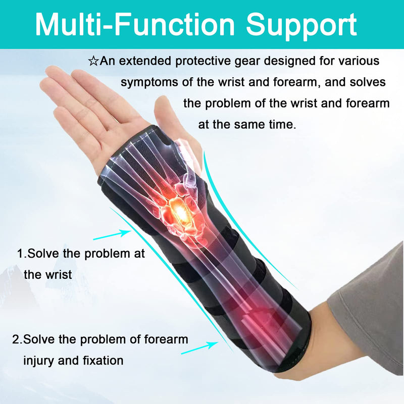 [Australia] - TANDCF bestlife Unisex Forearm and Wrist Support Splint Brace Double Fixation Wrist Brace for Carpal Tunnel,Adjustable Night Time Forearm Immobilizer Brace Splints,12.2 inch (31cm) length(RH/L) Right Hand Large/X-Large 