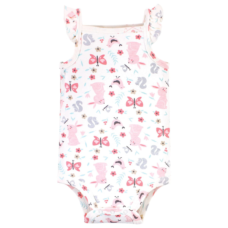 [Australia] - Hudson Baby Unisex Baby Cotton Sleeveless Bodysuits 0-3 Months Sweet Bunny 