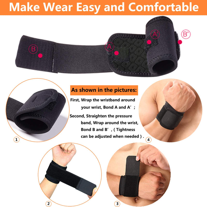 [Australia] - Wrist Brace, 2 PACK Wrist Wraps for Carpal Tunnel for women and men. Wrist Straps for Weightlifting, Working Out and Pain Relief. Flexible, Highly Elastic, Adjustable, Comfortable and Multi-Functional Starry sky black One Size 