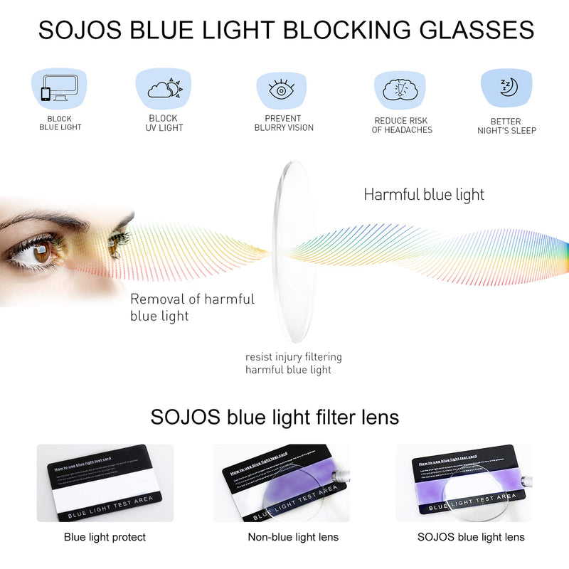 [Australia] - SOJOS Retro Round Blue Light Blocking Glasses TR90 Computer Eyeglasses Ashley SJ9001 C4 Crystal Pink Frame Anti-Blue Light Lens 