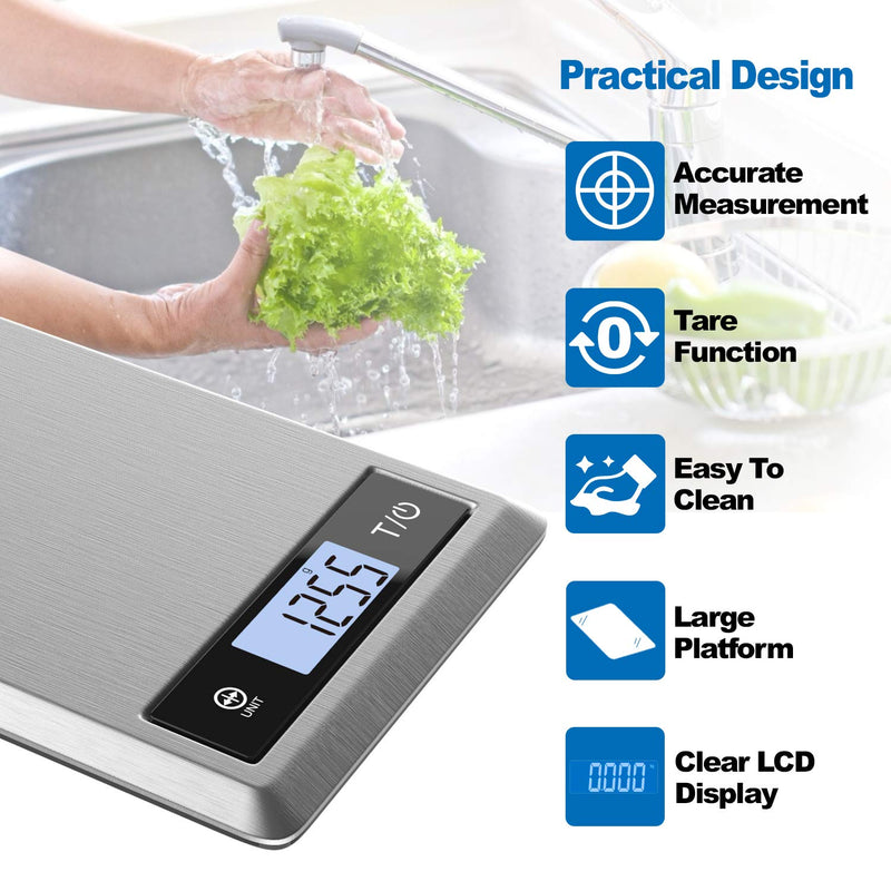 [Australia] - RENPHO Body Fat Scale Smart BMI Scale Digital Bathroom Wireless Weight Scale, Body Composition Analyzer-RENPHO Digital Food Scale, Kitchen Scale Weight Grams and oz for Baking, Cooking and Coffee 