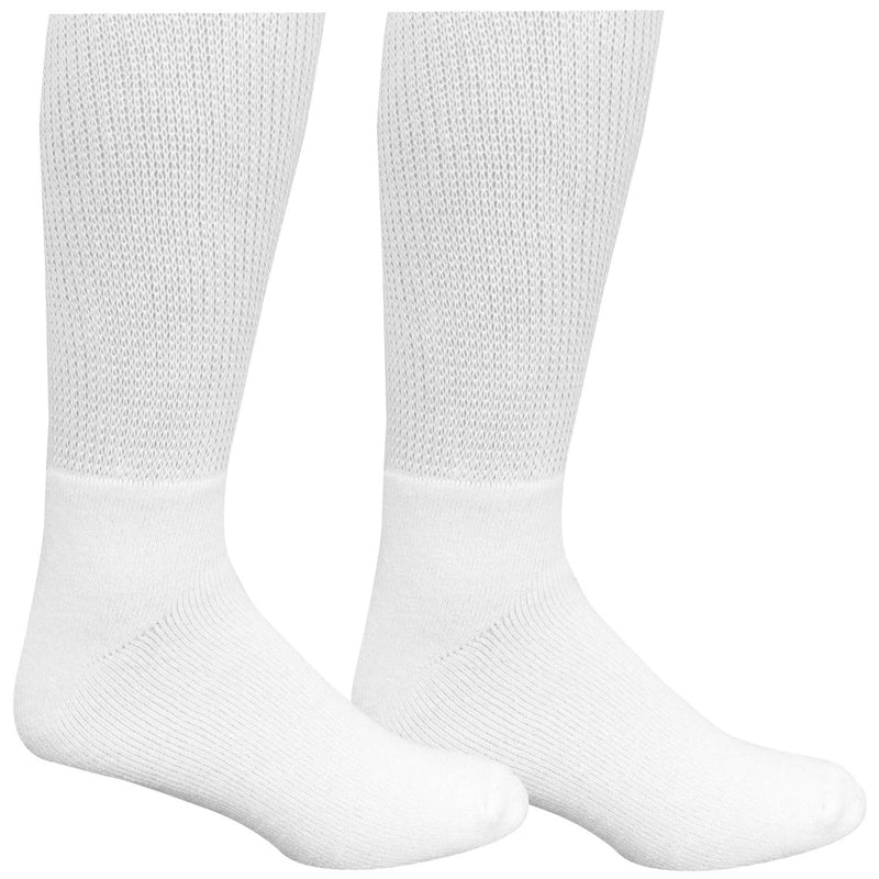 [Australia] - Creswell Diabetic Socks Made in USA (9-11, 6 Pairs White Crew) 9-11 