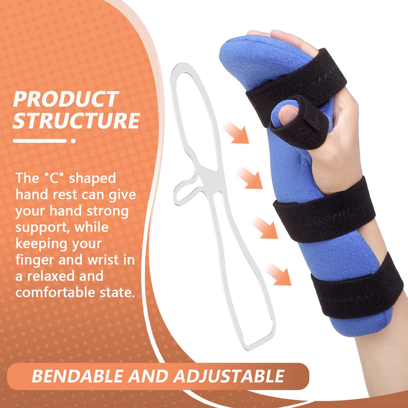 [Australia] - Resting Hand Splint, Functional Hand Brace, Wrist & Finger Night Immobilizer, Hand Support for Tendinitis, Arthritis, Carpal Tunnel Syndrome, Stroke Hand, Fit for Left and Right Hand L/XL 