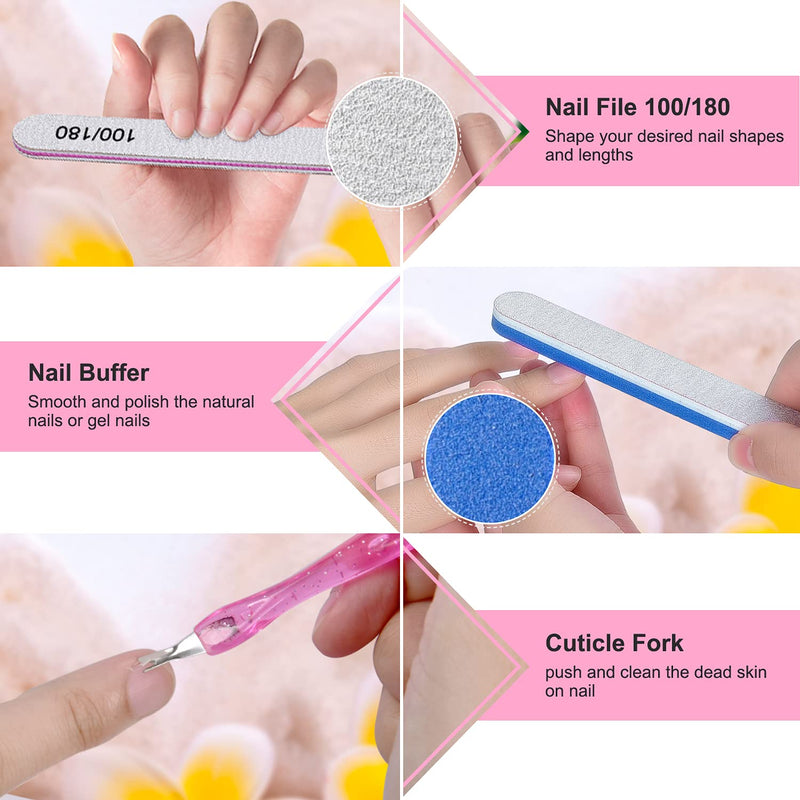 [Australia] - Dual System Form, MORGLES Clear Extension Forms T Shape Dual Nail Form Set with 100pcs Gel Nail Molds Nail Tip Clips Gel Brush Pen Nail files Nail Dual Forms for Ploygel Blue 