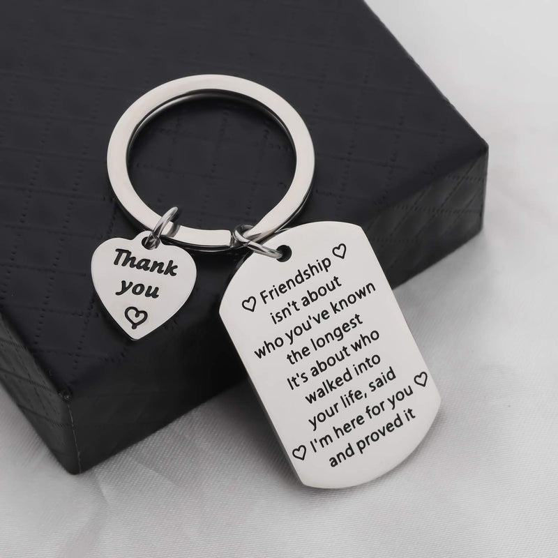 [Australia] - FUSTMW Friends Thank You Gift Friends Keychain I Feel So Lucky That My Friend is You Friendship Jewelry Going Away Gifts I am here for you 