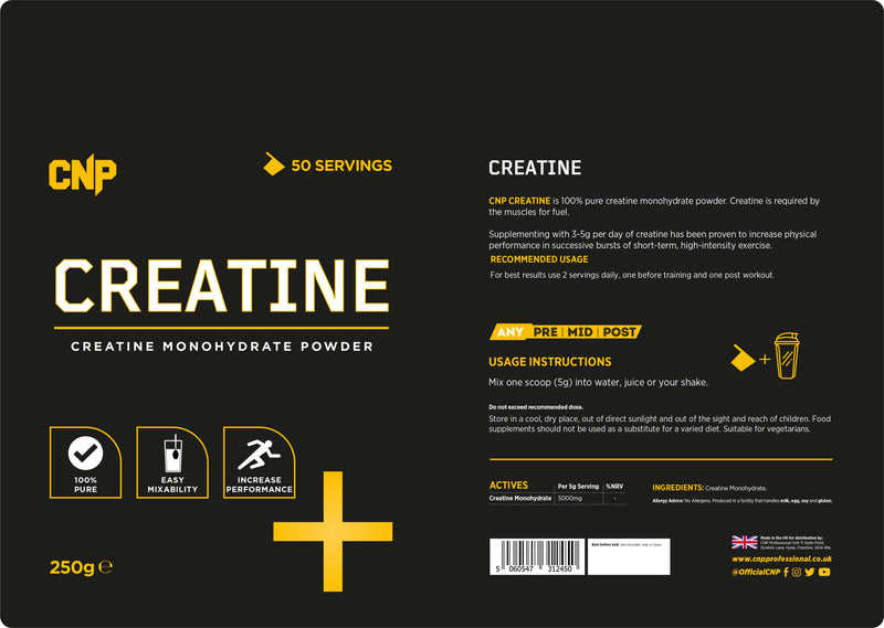 [Australia] - CNP Professional, Pro, Creatine Range 500g / 250g Creatine Monohydrate Powder, E2 Ethyl Ester 240 Capsules (250g Powder) Unflavoured 