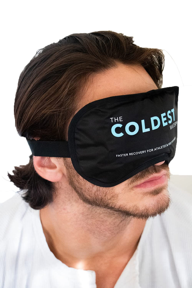 [Australia] - Coldest Cooling Eye Mask Gel Eye Mask Reusable Cold Eye Mask for Puffy Eyes, Eye Ice Pack Eye Mask with Soft Plush Backing for Dark Circles, Migraine, Stress Relief Black 