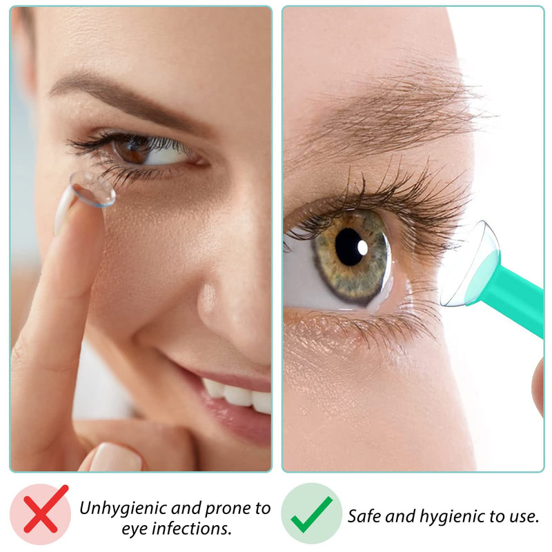 [Australia] - iTGOOS 4 Pieces Silicone Contact Lens Inserter, Daily Contact Remover Hard Lenses Remover Soft Contact Lens Remover, Portable Travel Lens Remover for Daily & Outdoor 