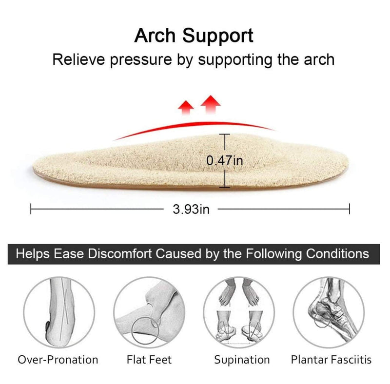 [Australia] - Dr. Foot's Gel Arch Support Cushions for Flat Feet, Shoe Insoles for Flat Feet, Reusable Arch Inserts for Plantar Fasciitis, Arch Support Shoe Inserts for Men & Women (6 Colors - 6 Pairs) 6 Colors - 6 Pairs 