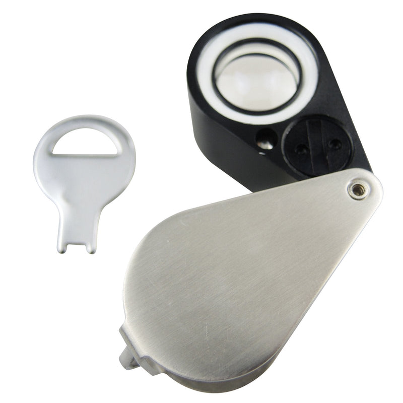 [Australia] - Gain Express 30x Jeweler Loupe 21mm Lens Diameter Magnifier with LED and UV Lightning, Round Body Magnifyng Kit 