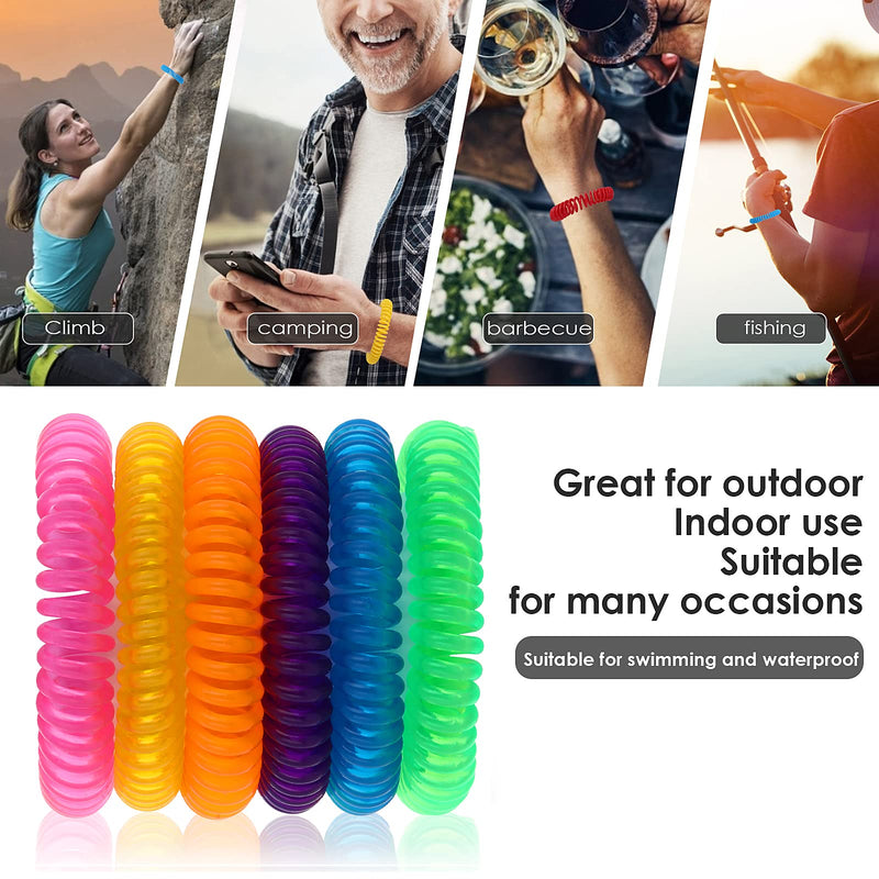 [Australia] - 12Pack Mosquito Insect Repellent Bracelet, Waterproof Insect Repellent Mosquito Bands, Natural Outdoor Bug Repeller Wristbands for Adults and Kids 