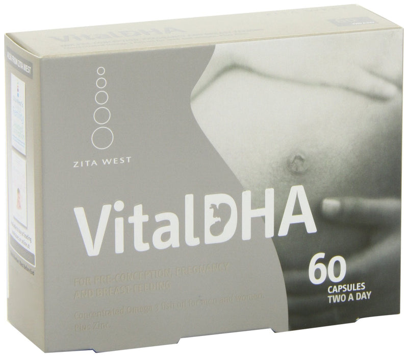 [Australia] - Zita West Vital DHA with Omega 3 for Fertility, Pregnancy and Breastfeeding | (60 Capsules 1 Month Supply) 60 Count (Pack of 1) 