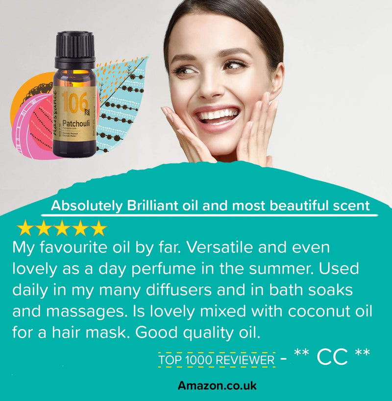[Australia] - Naissance Patchouli Essential Oil (no. 106) 10ml - Pure, Natural, Cruelty Free, Vegan and Undiluted - to use in Aromatherapy & Diffusers 