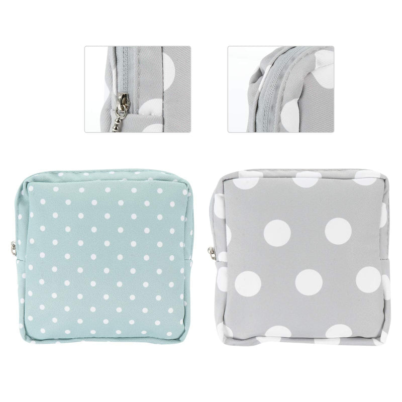 [Australia] - Healifty 2pcs Sanitary Napkin Storage Bag Period Menstrual Pad Zipper Pouch Outdoor Travel Sanitary Pads Storage Container for Women 