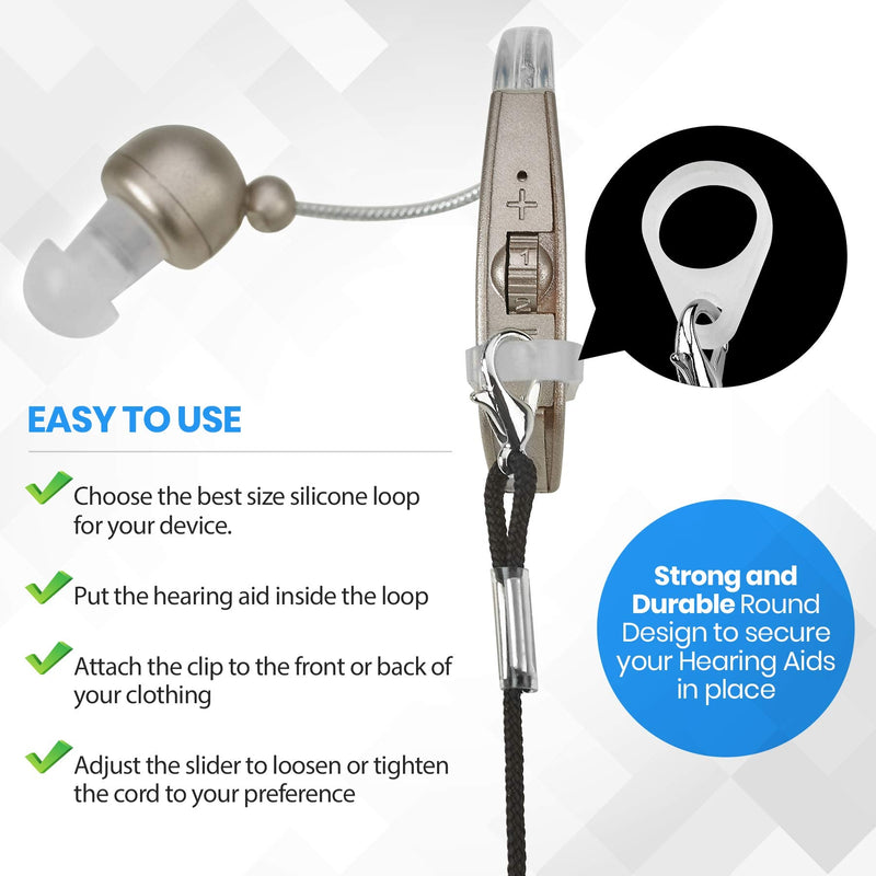 [Australia] - Ear Gear Mini Hearing Aid Comfort, Protection and Security Clip – Fits Hearing Instruments 1” to 1.25” 