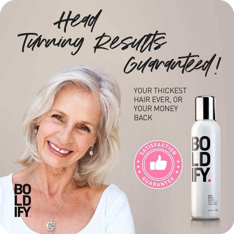 [Australia] - Boldify 3X Biotin Hair Thickening Serum - Get Thicker Hair Day One - Natural 3-in-1 Hair Retention, Leave-In Conditioner & Plumping Blow Out Treatment - Healthy Looking Hair Growth - 4oz 4 Fl Oz (Pack of 1) 