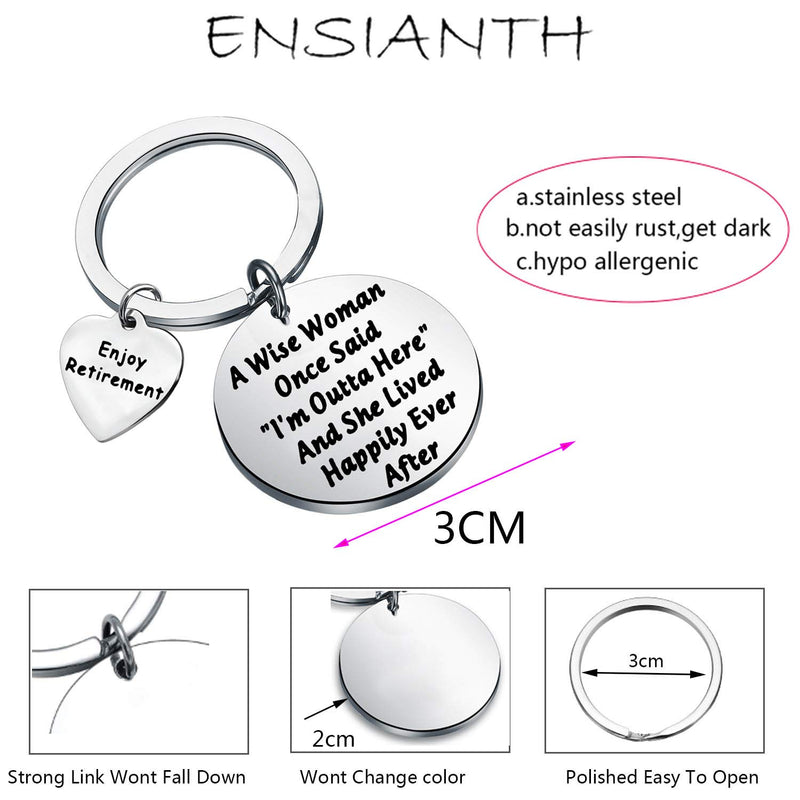 [Australia] - ENSIANTH Enjoy Retirement Keychain Funny Job Work Retiree Keychain Coworker Leaving Gifts Going Away Gifts Enjoy Retirement Key 