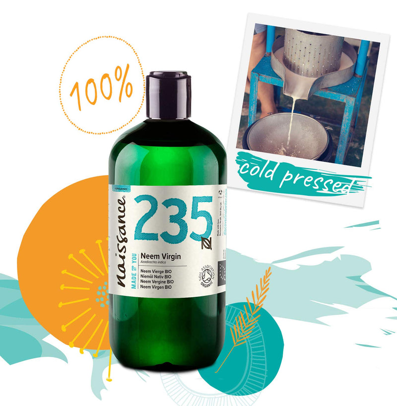 [Australia] - Naissance Organic Cold-Pressed Virgin Neem (no. 235) 500ml - Pure, Natural, Unrefined, Certified Organic, Vegan, No GMO 
