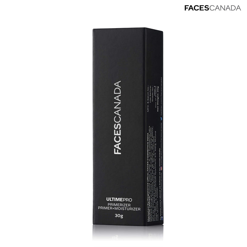 [Australia] - Faces Canada 2-in-1 Primer + Moisturizer, Shea Butter and Vitamin E, Minimizes Pores & Smoothens Skin, Hydrates Skin, Non Oily Matte Finish, Flawless Look, Vegan & Cruelty Free, White, 1.06 Oz 