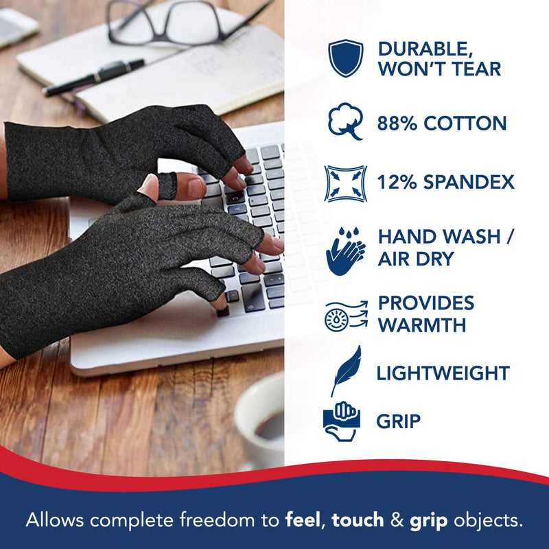 [Australia] - Compression Gloves for Women and Men: Arthritis Pain Relief for Hands, Daily Comfortable Wrist Support by Dr. Arthritis (Medium,1 Pair) 1 Pair Medium 