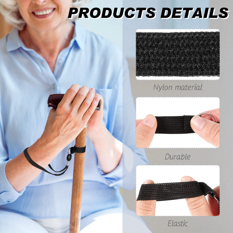 [Australia] - Wrist Loop for Walking Sticks Black Walking Stick Strap Walking Stick Accessories Wrist Strap 2 