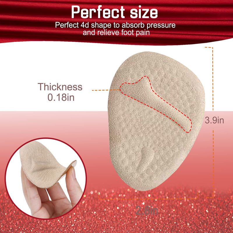 [Australia] - Metatarsal Pads Ball of Foot Cushions for Women, 6 Pairs Forefoot Pads Gel Foot Cushion Pads Professional Reusable All Day Pain Relief Comfort Metatarsal Pad Shoe Inserts 1 6 Pair (Pack of 1) 