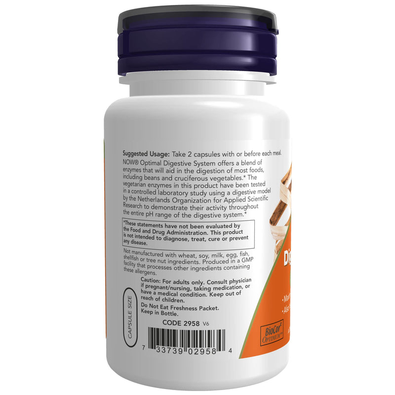 [Australia] - NOW Supplements, Optimal Digestive System, Full Spectrum Enzymes, 90 Veg Capsules 