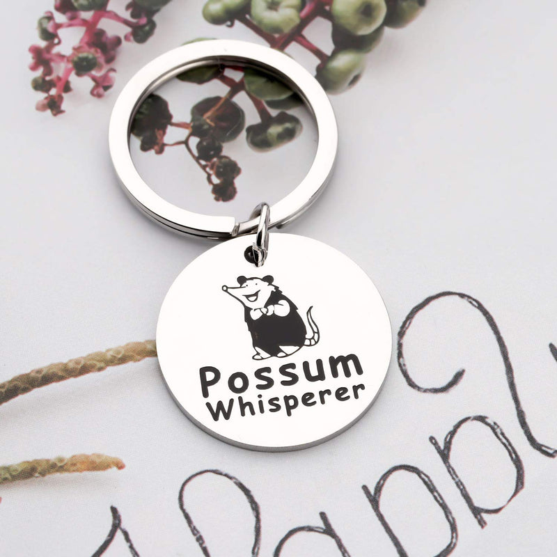 [Australia] - PENQI Opossum Animal Jewelry Possum Gifts Possum Whisperer Keychain Opossum Lover Gifts Opossum Gift for Women Men 