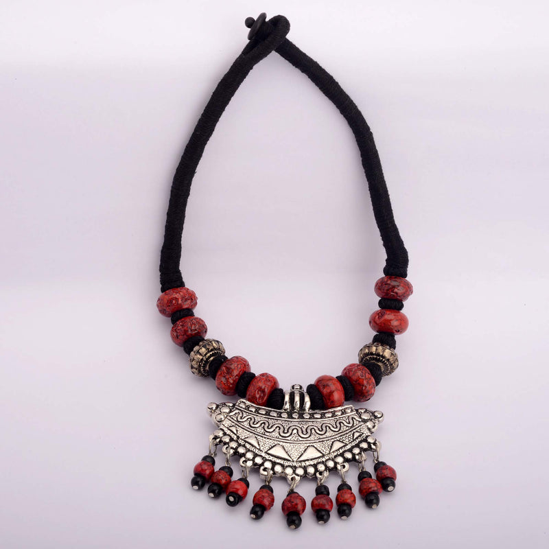 [Australia] - Zephyrr Long Tribal Pendant Tassels Necklace Casual Daily Wear Boho Jewelry for Women & Girls 