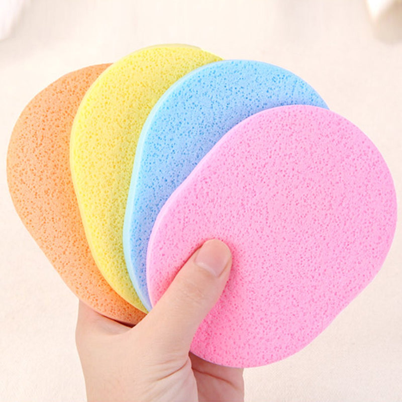 [Australia] - HANSGO 50 PCS Colorful Facial Cleansing Sponge, Wet Soft Powder Puff Make Up Cosmetic Beauty Sponge Blender Compressed Pad 