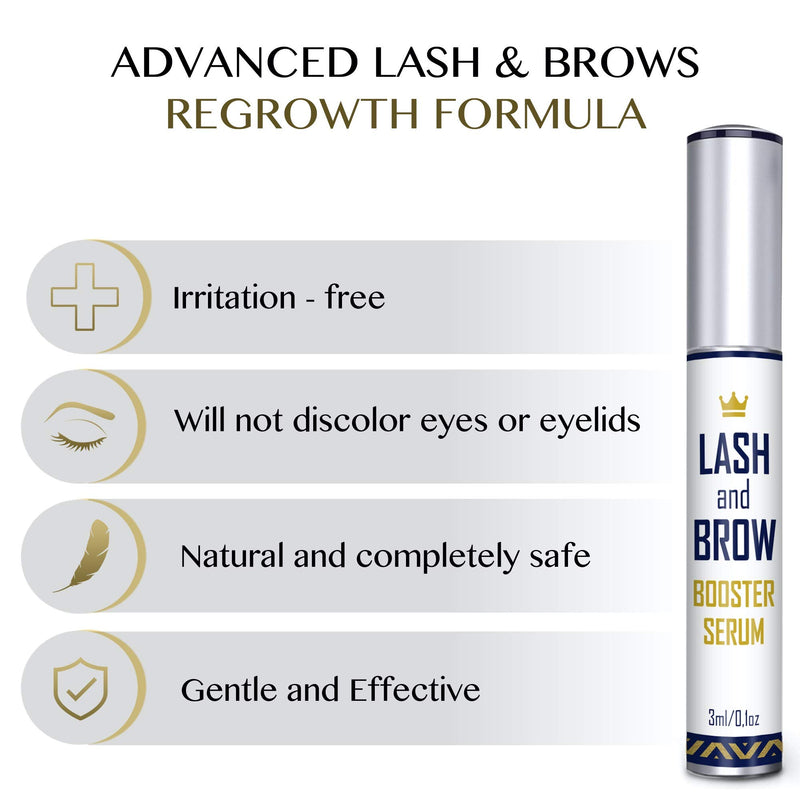 [Australia] - Natural Lash Growth Serum - Eyebrow Growth Enhancer - Eyelash Booster to Grow Longer Eyelashes - Lash Boost & Brow Enhancing Serum 