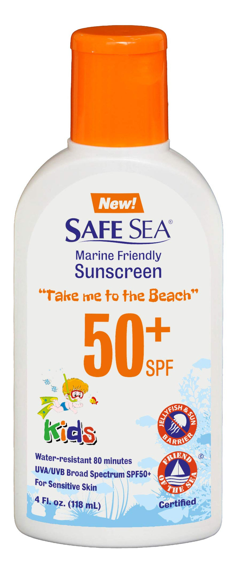 [Australia] - Safe Sea Anti-jellyfish Sting Protective Lotion for Kids - SPF50+ - Jellyfish & Sea Lice Prevention Sunscreen (Kids2pack) 118 ml (Pack of 2) 