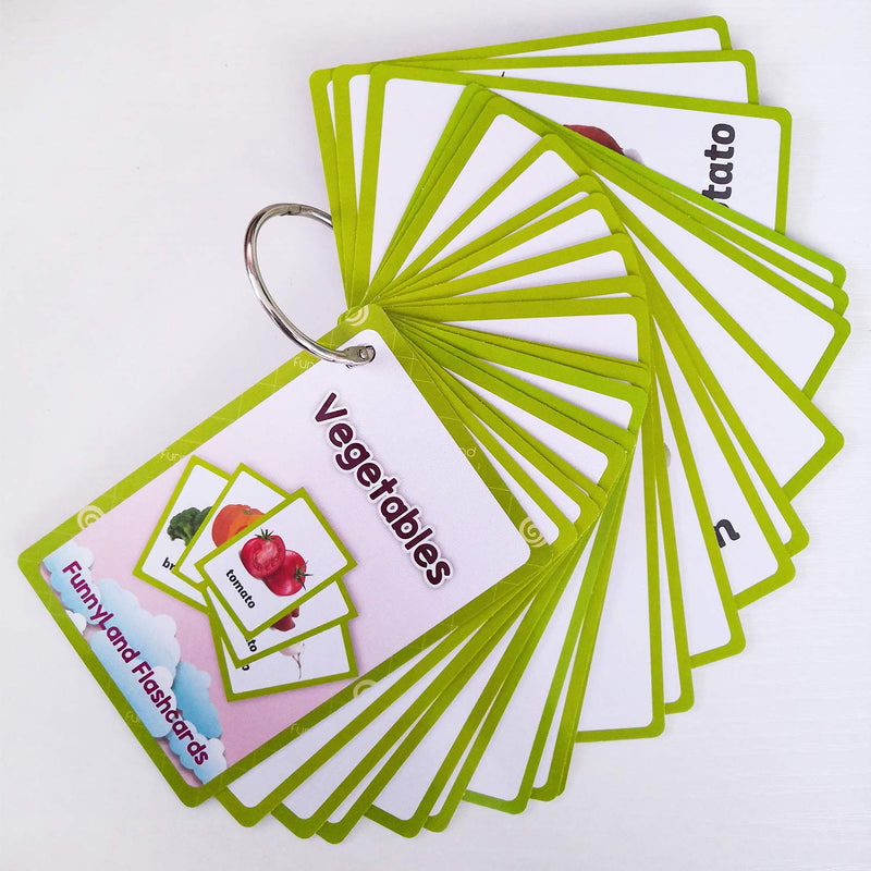 [Australia] - Richardy 20PCS/Set Vegetable Kids Gifts English Flash Cards Pocket Card Educational Learning Baby Toys for Children Pre-Kindergarten 