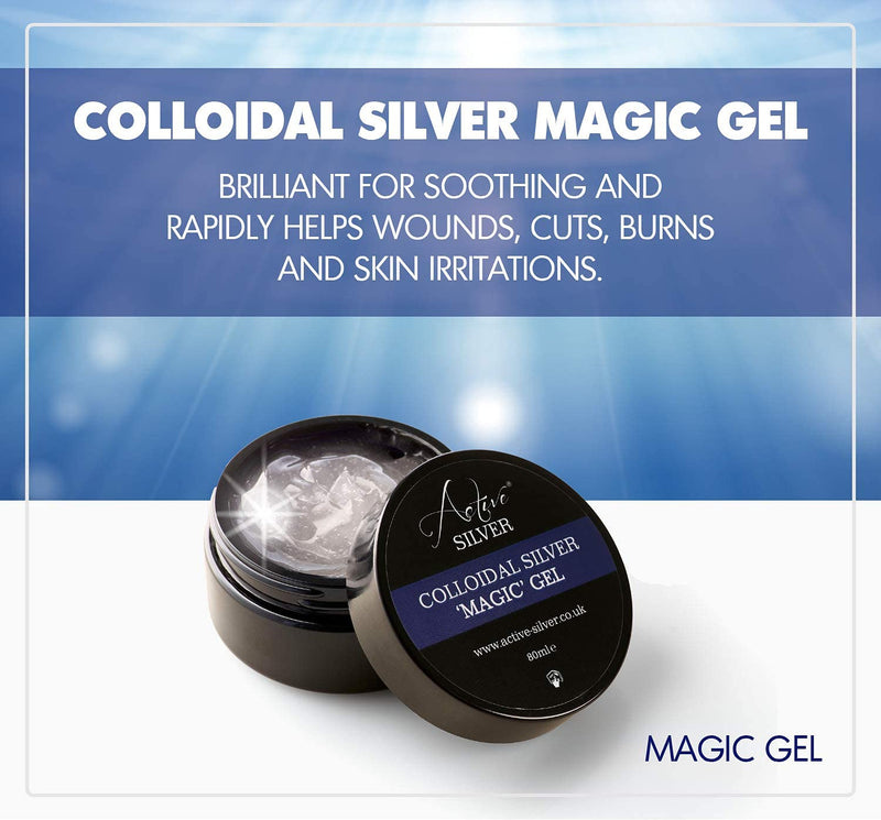 [Australia] - Active Silver Colloidal Silver Magic Gel 100ml, Colloidal Silver at 25ppm and Aloe Vera Gel, Soothing, Cooling, Rapidly Helps Skin 100 ml (Pack of 1) 