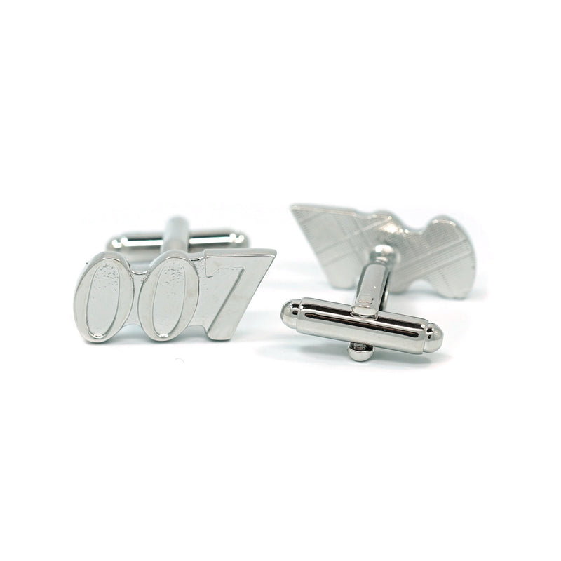 [Australia] - Teri's Boutique James Bond 007 Goldeneye Wedding Shirt Party Men's Cuff Links w/Gift Box Silver 