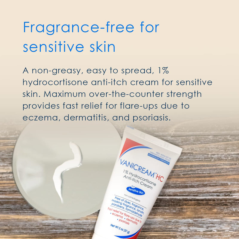 [Australia] - Vanicream 1% Hydrocortisone Anti-Itch Cream - 2 oz - Maximum OTC-Strength Formula for Sensitive Skin 