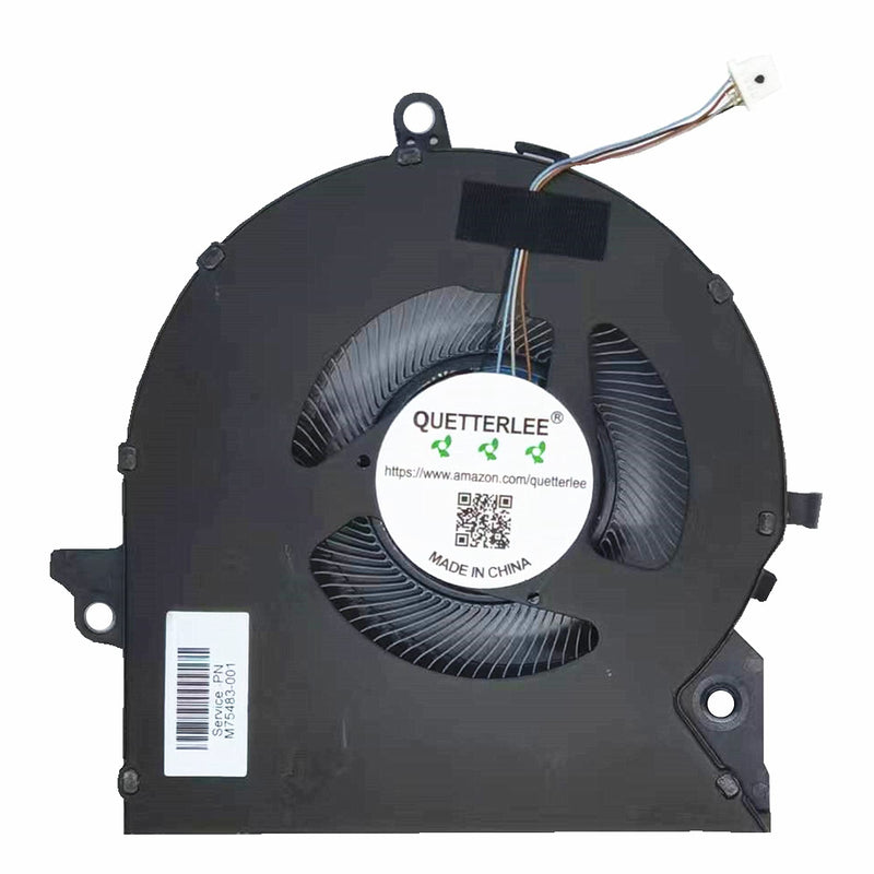 [Australia] - QUETTERLEE Replacement New Laptop CPU Cooling Fan for HP OMEN 16-B 16-C TPN-Q265 TPN-Q267 Series EG75070S1-C680-S9A M75483-001 DC5V 3.00W Fan 