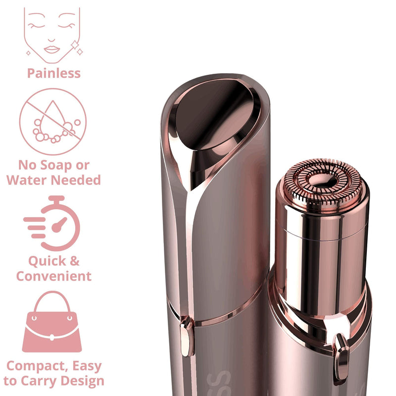 [Australia] - Finishing Touch Flawless® Next Generation Facial Hair Remover – Rechargeable, 2 x Replacement Heads Included, Blush Blush (Rechargeable) 