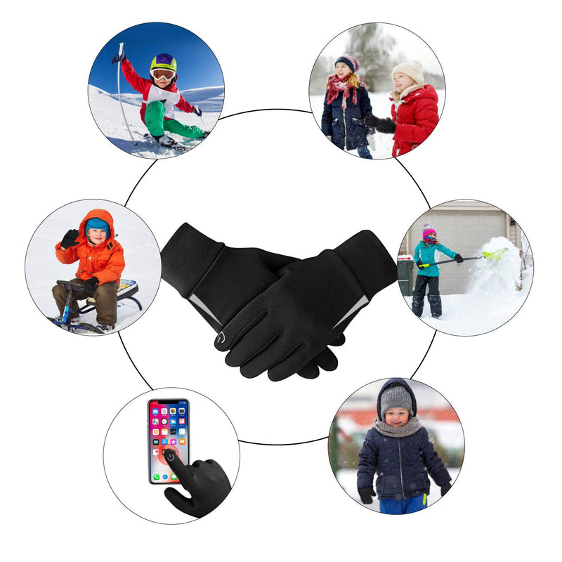 [Australia] - YukiniYa Kids Winter Gloves Waterproof Warm Touchscreen Soft Lining Gloves for Boys Girls Children 4-10 Years S(4-6 years) 