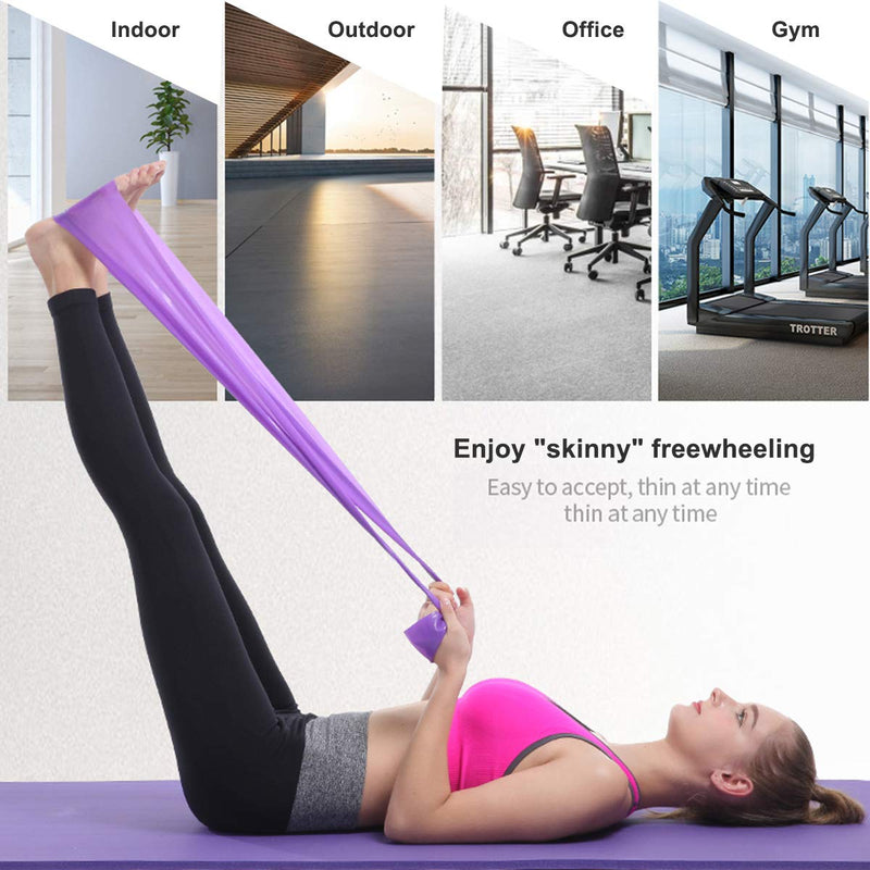 [Australia] - NATUCE 2 Pcs 1.5 M Resistance Exercise Rubber Bands, Unisex Elastic Stretch Bands Ideal For Pilates, Yoga, Rehab, Stretching, Ballet, Gym, Strength Training 