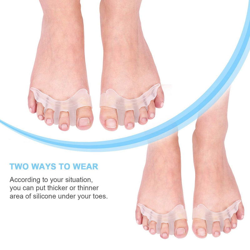 [Australia] - Soft Silicone Gel Toe Separator for Hallux Valgus Bunion Relief Gel Bunion Protectors Suitable for Men or Women 