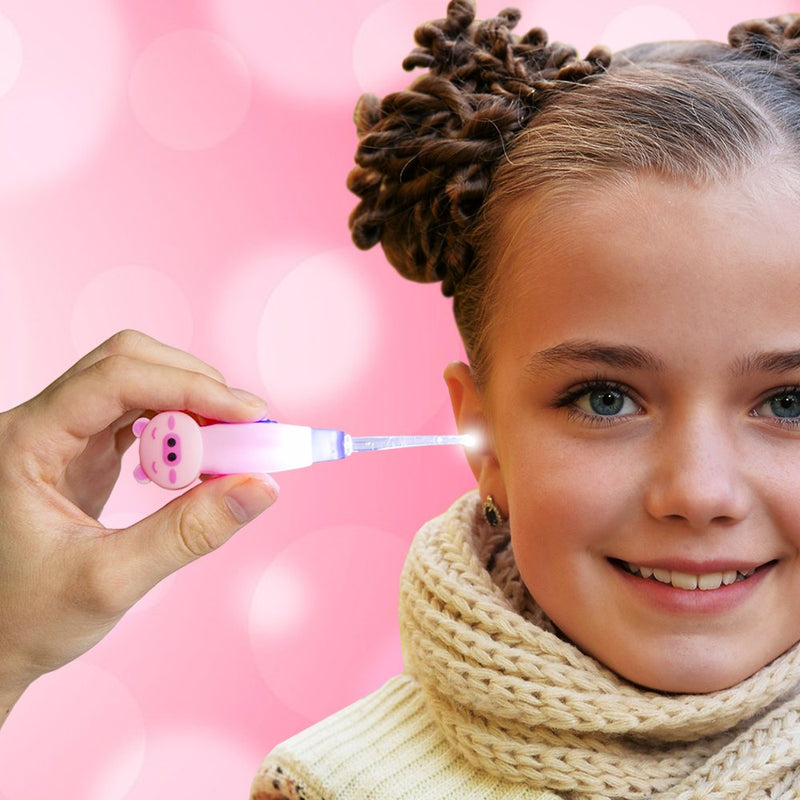 [Australia] - Ear Wax Removal Tool with Led Light for Kids - Toddlers, Infants, Baby and Adult by BonnyEars | Stainless Steel Earwax Remover Kit | Ear Pick Spoon Curette Tweezers Cleaning 