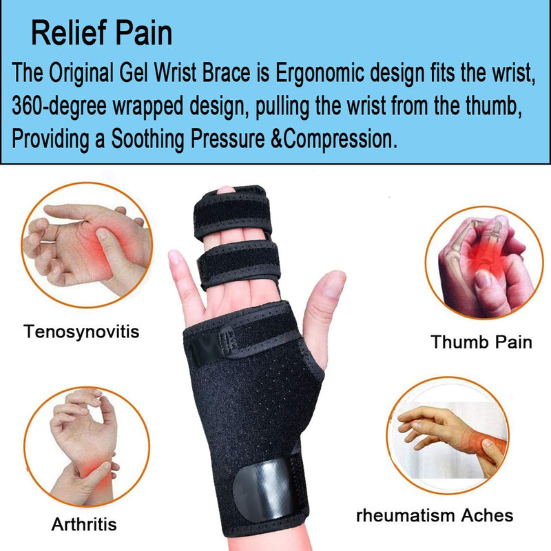 [Australia] - Footsihome Trigger Finger Splint for Two or Three Finger Support, Finger Brace Wist Immobilizer for Broken Joints, Sprains, Contractures, Arthritis, Tendonitis and Pain Relief Hand Right 